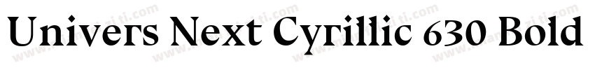 Univers Next Cyrillic 630 Bold字体转换